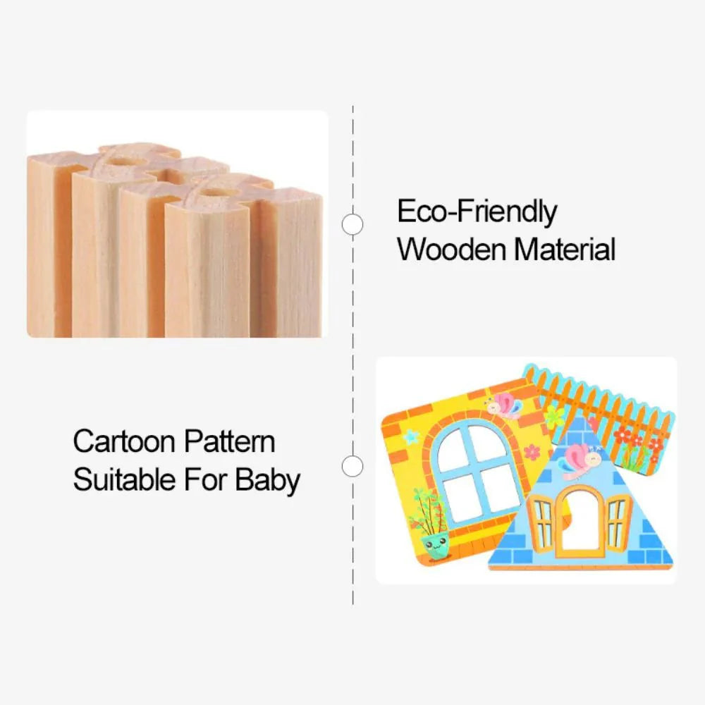 Wooden Architecture Building Blocks Toy - Zambeel