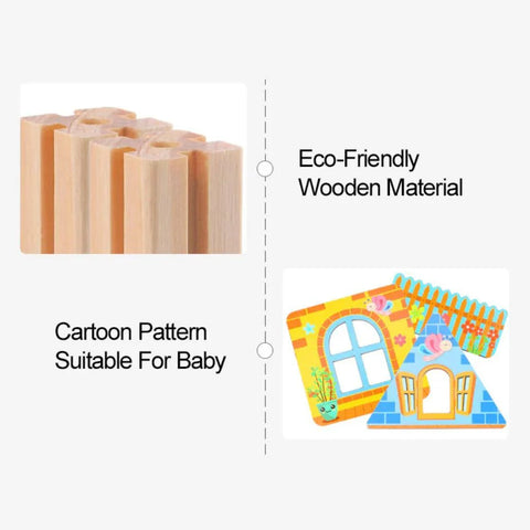 Wooden Architecture Building Blocks Toy - Zambeel