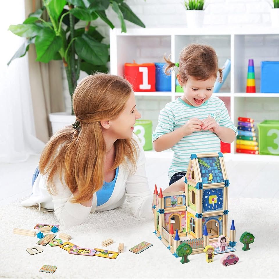 Wooden Architecture Building Blocks Toy - Zambeel