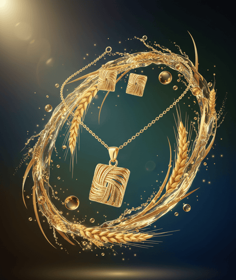Woven Square Pendant Set - Zambeel