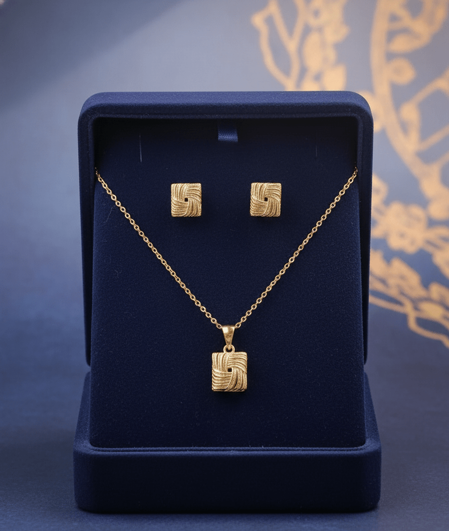 Woven Square Pendant Set - Zambeel