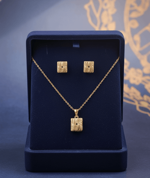 Woven Square Pendant Set - Zambeel