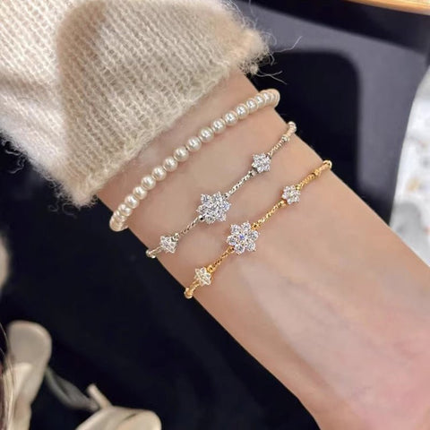 Zircon Flower Bracelet Female Special - Interest Design - Zambeel