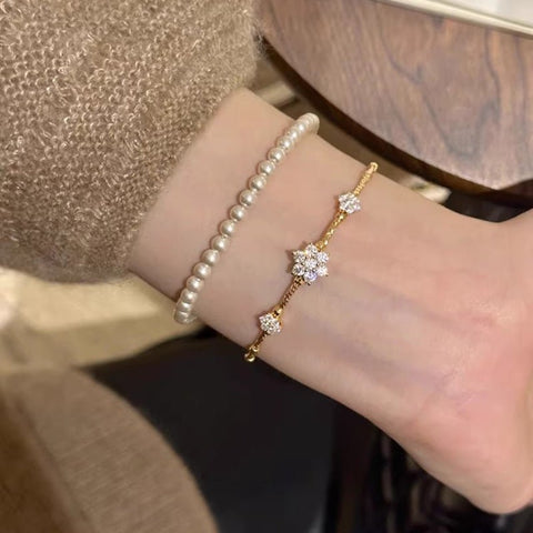 Zircon Flower Bracelet Female Special - Interest Design - Zambeel